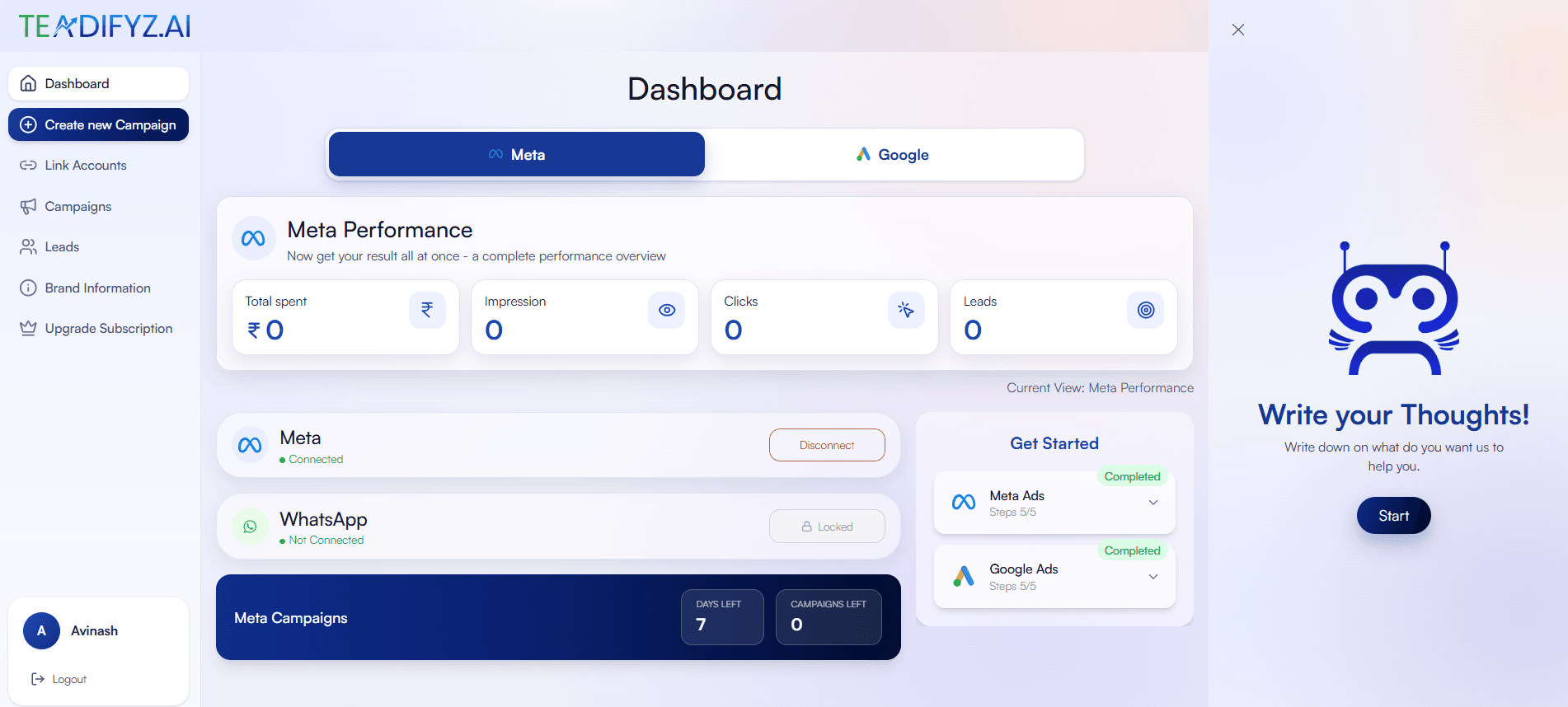 AI Ad Automation Platform for Google Ads & Meta Ads | TEadifyz AI